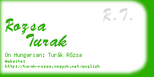 rozsa turak business card