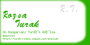 rozsa turak business card